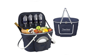 Collapsible Insulated Picnic Basket for 4